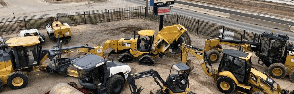 Beard yard with various heavy equipment
